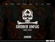 Tablet Screenshot of grober-unfug-tattoo.de